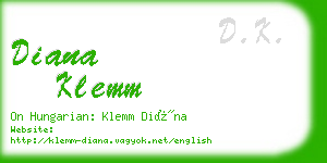 diana klemm business card